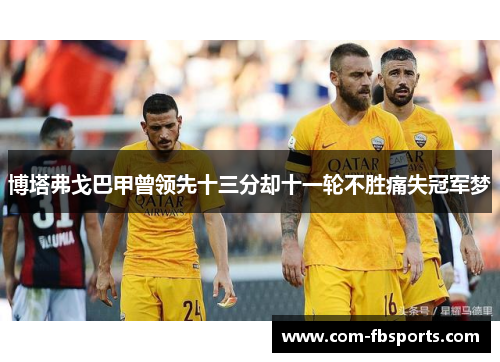 博塔弗戈巴甲曾领先十三分却十一轮不胜痛失冠军梦